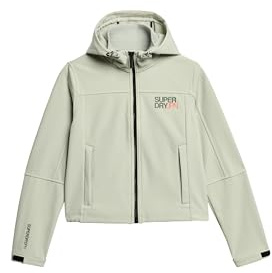Superdry Damen Softshell Trekker Kapuzenjacke Puritanisches Grau 40