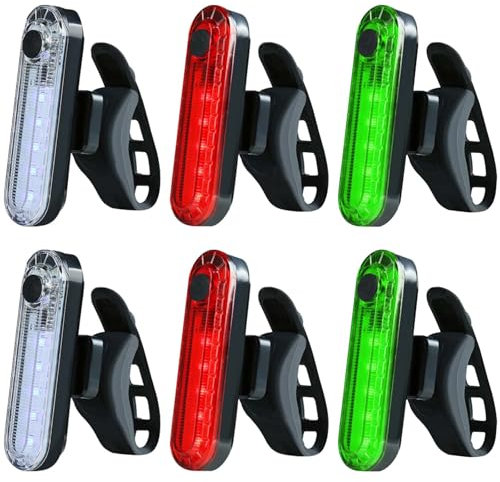 GAOUTO 6 Stück LED Navigationslichter für Boote, Boots Navigationslichter, USB Navigationslicht, 3 Arten Blinkmodus, USB Ladekajaklichter Bootshecklichter Bootslicht Signallampe für Kajak Boot Yacht