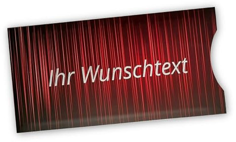 Ticketschuber: Geschenkverpackung für Tickets und Karten (Rot mit Namen)