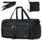Lekesky Reisetasche Damen 80L Faltbare Reisetasche Weekender Sporttasche mit Schuhfach, wasserdichte Handgepäck Tasche/Sporttasche/Krankenhaustasche (Schwarz)