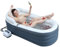B&Y Aufblasbare Badewanne mit Luftblasen-Massagematte, tragbare SPA-Badewanne für Erwachsene, All-in-One-Luftpumpe, Aufblasbare Rückenlehne, Abdeckung mit reißverschluss