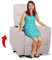 Mendler Fernsehsessel HWC-K62, Relaxsessel TV-Sessel Liege, Liegefunktion Aufstehhilfe, Metall Stofff/Textil Cord - Creme-weiß