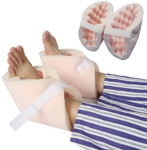 Fersenschutzkissen gegen Geschwüre, Dekubitusschwamm, Fersenschutz, Fußpflege für bettlägerige Patienten, Druckgeschwüren und Sehnenauflage, Eierschalen-Design, Anti-Dekubitus-Fußkissen, 1 Paar