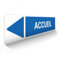 DECOHO - Panneau de signalisation pour parking · Accueil gauche - 48 x 10 cm - Bleu