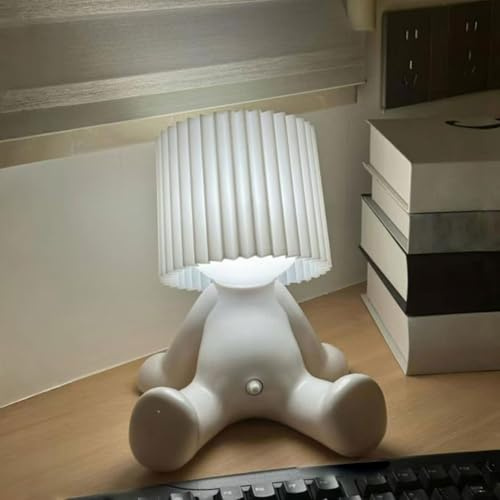 Modest Mike Naughty Night Lamp,OMG That Wiener Switch! Shy Boy Night Light,Humble Mike Lampe coquine Little Shy Man Creative Light, veilleuse créative, cadeau d'éléphant blanc pour adulte (B-White)