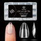 Modelones XS Almond Nail Tips -510Pcs Short Nail Tips for Gel Extensions Half Matte Full Cover Clear Acrylic Gel Kit False Press on Nails Manicure Salon DIY at Home 15 Sizes
