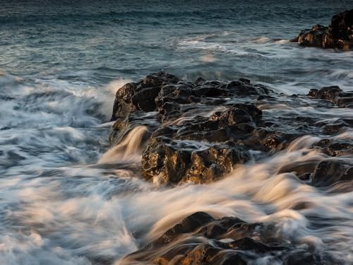 1000 Teile Puzzle,Lernen Pädagogische Puzzle Spielzeug -Felsen, Blöcke, Wasser, Spray 75x50cm