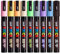 Posca - Pastel PC-5M Acrylic Paint Pens (9pc), Multisurface Water Based Markers Ideal for Rock Painting, Canvas, Glass, Wood, Metal, Fabric, Colouring, Arts and Crafts, with 4 Stickers