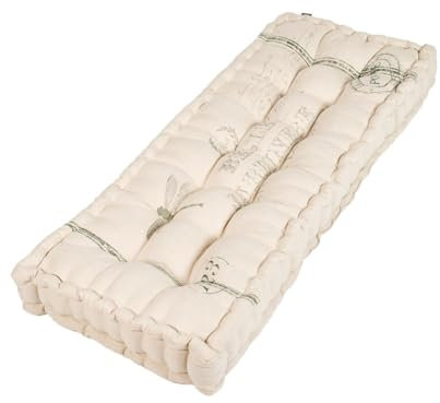 Dibor Garden Bench Cushion Green Dragonfly Print 100% Cotton 2 Seater Seat Pad Patio Furniture Mattress Cushion