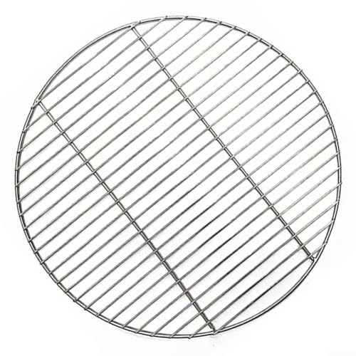 Grille ronde en acier inoxydable pour barbecue - Grille de cuisson robuste pour camping, pique-nique, jardin, fête - Grille de rechange pour poêle à gaz (40 cm)
