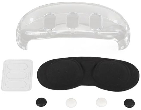 Mtlavishness VR Headset Protective Shell Cover Compatible For Meta 3 Protective Lens Cover Joystick Anti Skid Cap VR Accessories Set