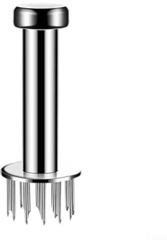 Jonikuper Attendrisseur de viande manuel en acier inoxydable 304 avec aiguilles pour bœuf, porc, poulet, préparation de marinade (aiguille ronde -19)