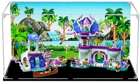 Vitrine en acrylique pour Lego 43215 - Motif arbre d'amour magique - 3 mm - Étanche à la poussière - Vitrine compatible avec Lego 43215 (modèle non inclus) (fond 3 mm A)