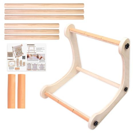 Stickrahmenständer | Stickrahmen für Handarbeit – verstellbarer und tragbarer Holzständer für Näh- und Polsterarbeiten