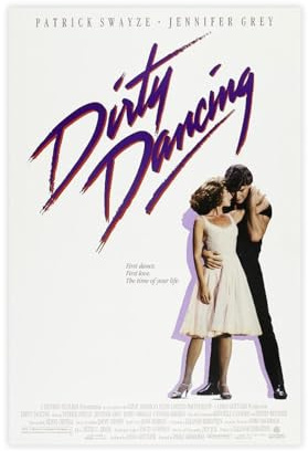 FKBALCZ Dirty Dancing Patrick Swayze Kurzfilm-Poster, Leinwand, Poster, Schlafzimmer, Dekoration, Landschaft, Büro, Raumdekoration, Geschenk, 30 x 45 cm