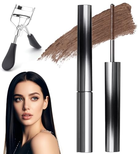 Mascara für ältere Frauen, 3D Curling Eyelash Iron, Metal Mascara mit Metallbürste, Iron Eye Wimperntusche, Gekräuseltes Iron Eye Mascaras, Natürliche Verlängernde und Pflegende Wimperntusche