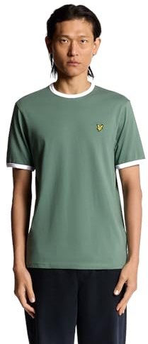 Lyle & Scott SS T-Shirts Ringer T-Shirt X939 Agave Green/White, XXL