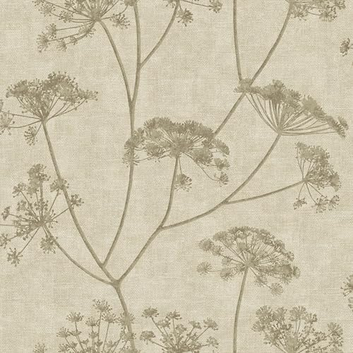 Vymura M95702 Mirella Heavyweight Italian Vinyl Wallpaper, Natural