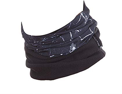 Hilltop® Polar Multifunktionstuch mit Fleece, warmes Schlauchtuch, Schal, Halstuch für kalte Herbst und Wintertage, für Damen und Herren, Trendige Farben, Farbe:weisse Streifen