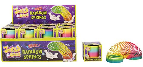 HTI Jokes & Gags Rainbow Spring Classic Slinky Toys Kids Party Bag Fillers x 12 3+
