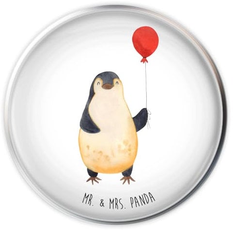 Mr. & Mrs. Panda Waschbecken Stöpsel Pinguin Luftballon - Geschenk, Abflussstöpsel, Waschbecken Stopfen, Tagträume, Lebenslust, Ablaufgarnitur,