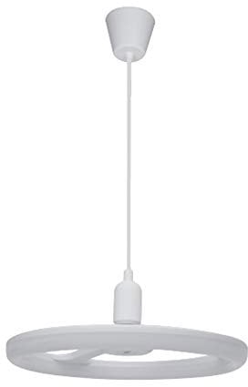 REV Rondine Küchenlampen Hängelampe Esszimmer, LED Deckenleuchte rund, 16W, 1450lm, Ø 36cm, Zuleitung 120 cm, weiss