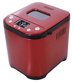 CULINARY CHEF Bread Maker Machine with Nonstick Bowl, Bread Hook, Measuring Cup & Spoon. 15-in-1, Gluten-Free Bread, Cake& Yogurt, 3 Crust Colour options and more. 3 Loaf Sizes. 2LB XL-RED