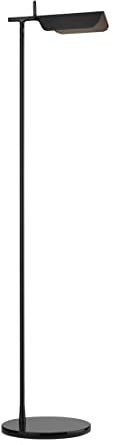 FLOS Tab Floor Lampada da Terra a Luce Diretta, Lampada di Design da E. Barber e J. Osgerby, Lampada Led per Interni con Testa Orientabile, 100-240/24V, 9 W, 240 x 49 x 1100 mm, Colore Nero