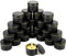 QUOTRE Lot de 12 Boîtes à Bougies en Aluminium 65 * 45mm, Pots de Bougie Ronds Conteneurs Bougie pour La Fabrication de Bougies de Bricolage ou Comme Pot d'épices -Noir