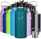 GeeRic 500ML Bouteille d'eau en Acier Inoxydable Bouche Large, Bouteille d'eau en métal à Double Paroi Isotherme sous Vide, 12 Heures Chaudes et 24 Heures Froides Turquoise