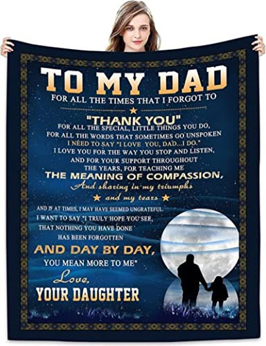 SARGE An Meinen Vater von der Tochter Werfen Sie Decke Dankbare Liebe Geburtstag Geschenk wirft Decken, Happy Father Day Geschenk Vater Geschenke Idee Thanksgiving und Neujahrsgeschenke