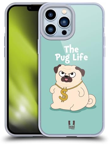 Head Case Designs Leben Piper Der Mops Soft Gel Handyhülle Hülle kompatibel mit Apple iPhone 13 Pro Max