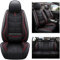 maiqiken Autositzbezug Für Volvo XC90 5seats 2003-2024 Komplettset 5 Sitze Allwettereinsatz Auto Ledersitzbezug Schwarz Rot
