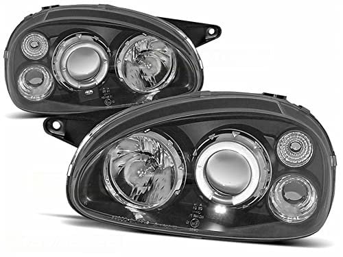CR-Lights Angel Eyes Scheinwerfer Set in schwarz für Opel Corsa B 02.1993-10.2000