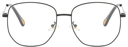 NEWADA Oversized Metal Frame Reading Glasses Women Men, Blue Light Blocking Computer Reader, Anti Filter UV Ray/Glare glasses (Color : Black, Size : +0.50)