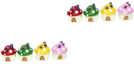 ABOOFAN Zubehör 2 Stück Miniatur-Zubehör Mini-Gartenhaus Terrarium Gartenfiguren Mikro-Landschaftsdekorationen Miniatur-Pflanzendekoration Desktop-Ornament Cartoon-Skulptur Terrarien