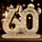 Idota 2025 60 Geburtstag Frau Geschenk Holz-Schild mit LED Gästebuch, 60 Geburtstag Deko Geschenke Geburtstag Männer & Frauen, Geburtstag Deko 60 Geburtstag Mann Deko,Personalisierbares Geschenk