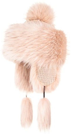 Futrzane Classic Mütze mit Ohrenklappen - Fliegermütze Damen - Russische Hut (M, Elfenbein Classic)