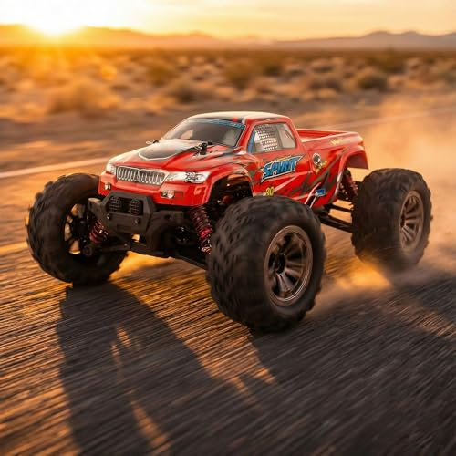 RC Ferngesteuerter 4-WD Offroad 36 km/h Speed Monstertruck, Modell im Maßstab 1:16, 28 cm Allrad Gelände-Fahrzeug, Rallye Buggy, Truggy, Crawler, Spielzeug, RTR Modellbau Auto für Kinder u. Erwachsene