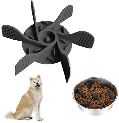 Anti Schling Einsatz für Napf,Anti Schling Napf Hund Einfügen,Slow Feeder Hund Silikon,Slow Feeder Bowl Einsatz,Anti Schling Hund,Slow Feeder Hundenapf Einfügung,Slow Food Dispenser Grau Tokaneit