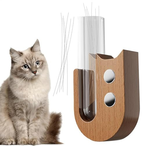 Winzige Vase Cat Whisker – Glas-Sammelvase, dekoratives Whisker-Glas | Transparenter Katzenschnurrhaarhalter aus Glas, Kühlschrankmagnetvase, stilvoller Katzenschnurrhaarhalter, einzigartiges Glasdeko