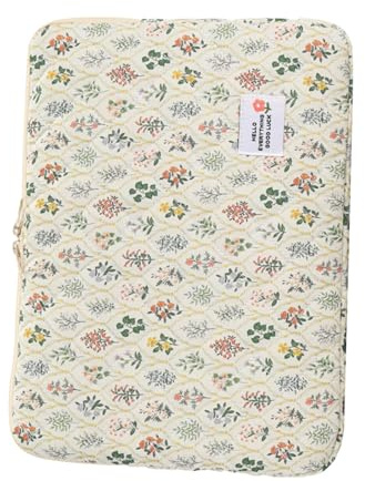 Laptop Sleeve Bag, Laptop Protective Sleeve Case, 14-Inch Multi-Functional Organizer Floral Cute Bag for Women Girls Ladies Indoor Outdoor Commuting
