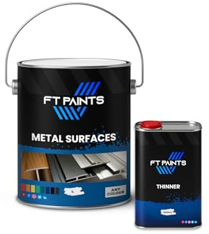 FabioT. FT Paints 1.5L Kit Acrylic Paint Gloss Finish For Metal Surfaces- RAL 6005-Moss Green