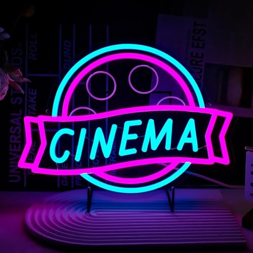 Kino LED Neon Zeichen dimmbare Dekorative Lampe für Wohnzimmer Bars Friseure Hochzeitsfeier Salon Spielzimmer Weihnachten Kunst Wanddekoration USB angetrieben