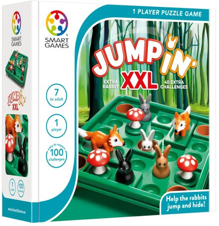 SmartGames - Jump In XXL, Extra Large Puzzle Game with 100 Challenges, 7+ Years