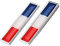Tcare 1 Paire France Drapeau en Métal Autocollant De Voiture Décorer Autocollant Emblème Badge