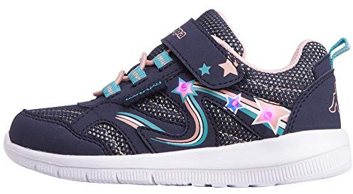 Kappa Cosmic Kids Scarpe da Ginnastica Basse Unisex - Bambini e ragazzi, Blu (Navy/Rosé), 35 EU