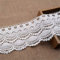 3 Yard 11cm-12cm Baumwolle spitzenband vintage-style Spitze Spitzenborte Häkelspitze Häkel-Borte Häkelband Spitzenbesatz Dekoband für Nähen Handwerk Hochzeit Deko Scrapbooking Geschenkbox (Weiß)