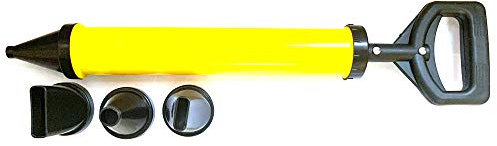 JVJ Pistolet à joints pour mortier avec 4 buses - Presse à mortier et seringue pour ciment, béton, réparation manuelle - Pompe manuelle pour joints de fissures DIY