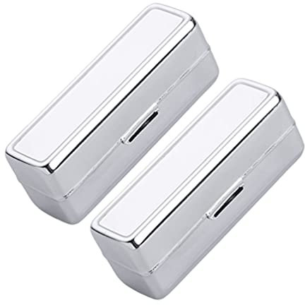 Minkissy 2Pcs Lippenstift Fall mit Spiegel Metall Lippenstift Box Tragbare Lippenstifthalter Kosmetische Speicher Veranstalter für Frauen